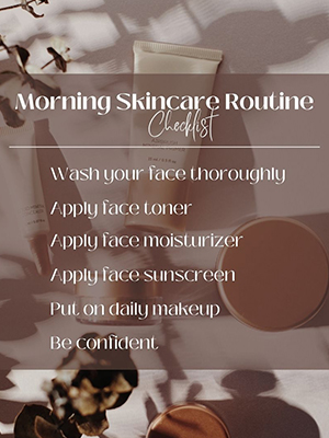 Brown _ Grey Skincare Routine Checklist Instagram Post